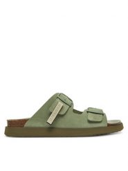 D.Franklin Klapki DFSH407001 Khaki. Brązowe klapki D.Franklin, bez wzorów, ze skóry, bez obcasa, bez zapięcia. Za 299.99 zł.