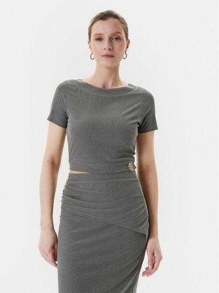 Guess T-Shirt W5YP14 KAQL2 Zielony Regular Fit. Zielone t-shirty Guess, m, z aplikacjami, z syntetyku, bez kołnierzyka, bez ramiączek. Za 139.99 zł.