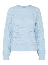 Pieces Sweter "Molly" w kolorze błękitnym rozmiar: XL. Niebieskie swetry Pieces, xl, bez wzorów, bez ramiączek. Za 83.81 zł.