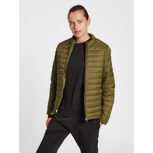 Damska kurtka puchowa Hummel Red. Zielone kurtki Hummel, xl, bez wzorów, z materiału, klasyczne, bez kaptura. Za 237.10 zł.