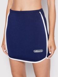Adidas Spódnica mini HL6565 Granatowy Slim Fit. Niebieskie spódnice adidas, bez wzorów, z bawełny, mini. Za 129.99 zł.