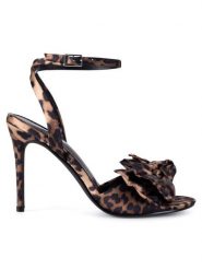 JENNY Sandały CWBFS117 Brązowy. Brązowe sandały Jenny, bez wzorów, z materiału, bez obcasa, na szpilce, bez zapięcia. Za 149.99 zł.