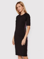 DKNY Sport Sukienka codzienna DP1D4481 Czarny Regular Fit. Czarne sukienki DKNY Sport, na co dzień, xs, bez wzorów, z bawełny, sportowe, bez kołnierzyka, bez ramiączek, proste. Za 219.99 zł.