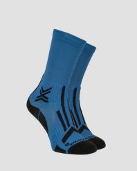 Skarpety trailowe X-Socks Trailrun Perform Crew. Niebieskie skarpetki X-Socks, bez wzorów. Za 98.00 zł.
