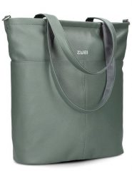 Zwei Torebka "M145" w kolorze zielonym - 35 x 37 x 15 cm rozmiar: onesize. Zielone shopper bag Zwei, bez wzorów, z materiału, na ramię, bez dodatków. Za 161.34 zł.