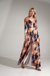 Maxi Sukienka z Geometrycznym Wzorem. Sukienki Figl, m, bez wzorów, z elastanu, wizytowe, bez kołnierzyka, bez ramiączek, maxi. Za 319.00 zł.