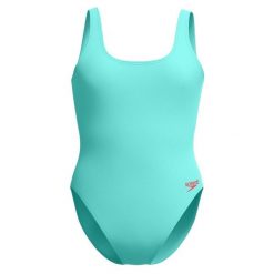 Teksturowany Jednoczęściowy Kostium Kąpielowy Dla Kobiet. Niebieskie stroje jednoczęściowe Speedo, bez wzorów, sportowe. Za 211.99 zł.