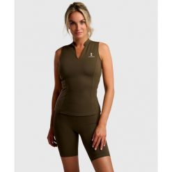 Koszulka Damska Elegance Tennis/Padel/Golf. Niebieskie swetry NORDICDOTS, s, bez wzorów, z elastanu, sportowe, bez ramiączek. Za 235.00 zł.