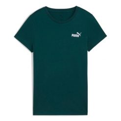 Koszulka damska Puma ESS SMALL NO.1 LOGO zielona 68237375 r XS. Zielone t-shirty sportowe Puma, m, bez wzorów, z bawełny, bez ramiączek. Za 77.37 zł.