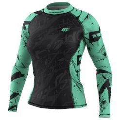 Koszulka Sportowa Rashguard damski MMA EXTREME HOBBY NEO. Zielone bielizna termoaktywna damska EXTREME HOBBY, l, bez wzorów, z bawełny, bez ramiączek, do biegania. Za 209.00 zł.