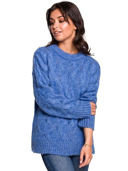 Be Wear Sweter w kolorze niebieskim rozmiar: S/M. Niebieskie swetry Be Wear, m, bez wzorów, z wełny, bez ramiączek. Za 104.89 zł.