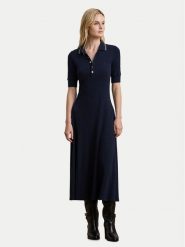 LAUREN RALPH LAUREN Sukienka codzienna 200957638001 Granatowy Slim Fit. Niebieskie sukienki Lauren Ralph Lauren, na co dzień, m, bez wzorów, z bawełny, bez kołnierzyka, bez ramiączek, proste. Za 649.99 zł.