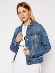 MSGM Kurtka jeansowa 3041MDH41LX 217283 Niebieski Regular Fit. Niebieskie kurtki MSGM, bez wzorów, z bawełny, bez kaptura. Za 959.99 zł.