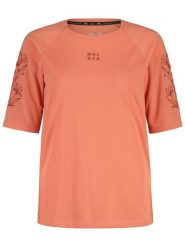 Maloja Koszulka kolarska "KarkogelM" w kolorze pomarańczowym rozmiar: S. Pomarańczowe t-shirty sportowe Maloja, s, bez wzorów, z materiału, bez ramiączek, rowerowe. Za 118.56 zł.