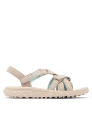 Columbia Sandały Konos Esla 2149711 Beżowy. Brązowe sandały Columbia, bez wzorów, z materiału, bez obcasa, bez zapięcia. Za 299.99 zł.