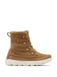 Sorel Botki "Explorer" w kolorze karmelowym rozmiar: 39. Brązowe botki Sorel, bez wzorów, z materiału, bez obcasa, na platformie, bez zapięcia. Za 341.39 zł.