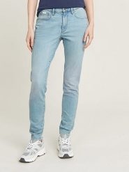 G-Star Dżinsy - Skinny fit - w kolorze błękitnym rozmiar: W25/L32. Niebieskie jeansy G-Star, l, z aplikacjami, ze skóry, klasyczne. Za 298.67 zł.