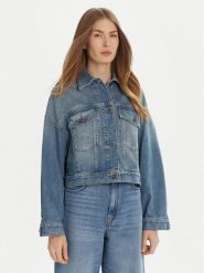 Weekend Max Mara Kurtka jeansowa Fiumana 2515041111 Niebieski Regular Fit. Niebieskie kurtki Weekend Max Mara, bez wzorów, z bawełny, bez kaptura. Za 1,379.00 zł.