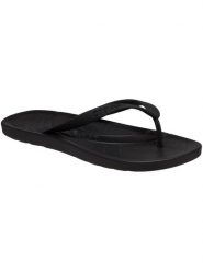 Japonki damskie Crocs 210089001. Czarne japonki Crocs, bez wzorów, z materiału, klasyczne. Za 119.99 zł.