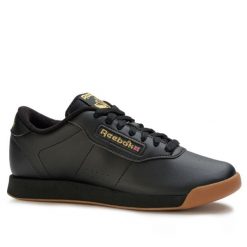 Buty damskie sneakersy sportowe Reebok SS-PRINCESS. Czarne buty treningowe Reebok, bez wzorów, z gumy, bez zapięcia, trekkingowe. Za 189.00 zł.