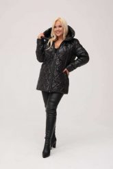 Czarna kurtka Roda pikowana we wzór rombów XXL OVERSIZE JESIEŃ ZIMA. Czarne kurtki Moda Size Plus Iwanek, na jesień, l, bez wzorów, eleganckie, bez kaptura. W wyprzedaży za 299.90 zł.