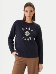 Gant Bluza 4201485 Granatowy. Niebieskie bluzy bez kaptura Gant, l, bez wzorów, z bawełny, bez kaptura. Za 631.99 zł.