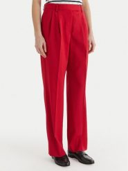 Tommy Hilfiger Spodnie materiałowe Timeless WW0WW48352 Różowy Straight Fit. Czerwone spodnie materiałowe Tommy Hilfiger, bez wzorów, z materiału. Za 699.99 zł.
