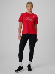 4F Legginsy kibica damskie - czarne XL. Czarne legginsy 4f, bez wzorów, z dzianiny, sportowe. Za 99.99 zł.