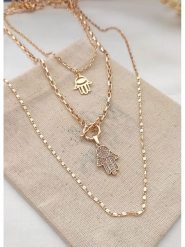 Atelier MIU Pozłacany naszyjnik z cyrkoniami - dł. 50 cm rozmiar: onesize. Żółte naszyjniki atelier MIU, z materiału, z cyrkonią, pozłacane. Za 67.95 zł.