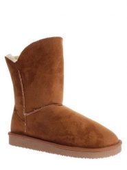 ISLAND BOOT Kozaki zimowe "Adeline" w kolorze jasnobrązowym rozmiar: 40. Brązowe kozaki Island Boot, na zimę, bez wzorów, z materiału, eleganckie, bez obcasa, bez zapięcia. Za 127.65 zł.