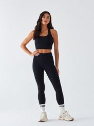 Legginsy Sportowe BeShaped Pilates Joga. Niebieskie legginsy BESHAPED, bez wzorów, z dzianiny, sportowe, długie. Za 199.00 zł.
