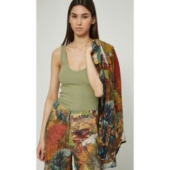 Medicine top damski kolor zielony. Zielone topy MEDICINE, l, bez wzorów, z materiału, bez kołnierzyka, bez ramiączek. Za 39.90 zł.