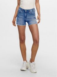 ONLY Szorty jeansowe 15196303 Niebieski Regular Fit. Niebieskie szorty ONLY, bez wzorów, z bawełny. Za 129.99 zł.