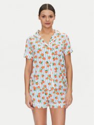 Kate Spade Piżama KSI12736 Niebieski Regular Fit. Niebieskie piżamy Kate Spade, xs, bez wzorów, z syntetyku, bez kołnierzyka, bez ramiączek. Za 199.99 zł.