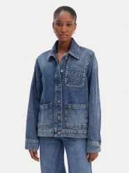 Liu Jo Kurtka jeansowa UA6125 D4854 Niebieski Regular Fit. Niebieskie kurtki Liu Jo, s, bez wzorów, z jeansu, bez kaptura. Za 949.99 zł.