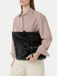 Lasocki Torebka CEO-LSK-L-033-10 Czarny. Czarne shopper bag Lasocki, bez wzorów, ze skóry, bez dodatków. Za 199.99 zł.