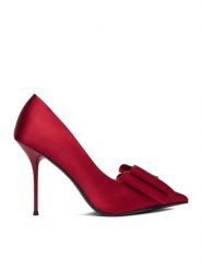 Eva Minge Szpilki EO-EMI-25P142 Czerwony. Czerwone szpilki Eva Minge, bez wzorów, z materiału, bez obcasa, na szpilce, bez zapięcia. Za 359.99 zł.