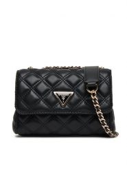 Guess Torebka Giully II Mini HWQG96 73740 Czarny. Czarne kopertówki Guess, z aplikacjami, ze skóry, wizytowe, bez dodatków. Za 379.99 zł.