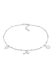Elli Damska bransoletka na kostkę Palma Boho Plaża Lato ze srebra próby 925 Sterling Silver Bransoletki na nogę 1 ct Damski. Szare bransoletki Elli, srebrne. Za 273.99 zł.
