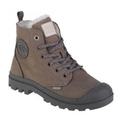 Buty Palladium Pampa Hi Zip Wl 95982-055-M szare. Szare buty treningowe bez wzorów, z gumy, za kostkę, bez zapięcia. Za 708.92 zł.