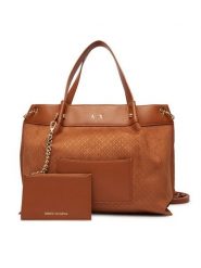 Armani Exchange Torebka XW001211 AF22645 U6119 Beżowy. Brązowe torebki klasyczne Armani Exchange, bez wzorów, ze skóry, bez dodatków. Za 799.99 zł.