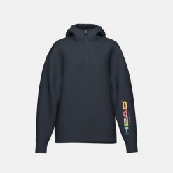 RALLY Damska Bluza z Kapturem na Zamek. Niebieskie bluzy Head, s, bez wzorów, z bawełny, sportowe, bez ramiączek, z kapturem. Za 300.00 zł.