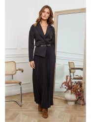 Joséfine Sukienka "Jaune" w kolorze czarnym rozmiar: M. Czarne sukienki Joséfine, na co dzień, m, bez wzorów, ze skóry, bez kołnierzyka, bez ramiączek, maxi, proste. Za 187.52 zł.