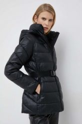 Calvin Klein kurtka damska kolor czarny zimowa. Czarne kurtki Calvin Klein, na zimę, l, bez wzorów, z włókna, bez kaptura. Za 1,199.90 zł.