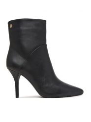 Tommy Hilfiger Botki High Heel Clean Ankle Boot FW0FW09624 Czarny. Czarne botki Tommy Hilfiger, bez wzorów, ze skóry, bez obcasa, na szpilce, bez zapięcia. Za 749.99 zł.