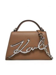 KARL LAGERFELD Torebka A1W30038 Beżowy. Brązowe torebki klasyczne KARL LAGERFELD, bez wzorów, ze skóry, bez dodatków. Za 829.99 zł.