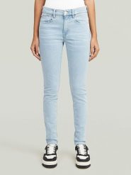G-Star Dżinsy "Lhana" - Skinny fit - w kolorze błękitnym rozmiar: W32/L32. Niebieskie jeansy G-Star, l, z aplikacjami, ze skóry, klasyczne. Za 229.46 zł.