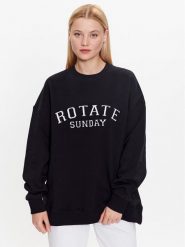 ROTATE Bluza Iris 700125100 Czarny Regular Fit. Czarne bluzy ROTATE, m, bez wzorów, z bawełny, bez kaptura. Za 389.99 zł.