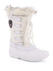 Kimberfeel Kozaki zimowe "Elsa" w kolorze białym rozmiar: 38. Białe kozaki Kimberfeel, na zimę, bez wzorów, z materiału, eleganckie, bez obcasa, bez zapięcia. Za 165.99 zł.