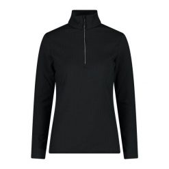 Kurtka polarowa softech z półzamkiem dla kobiet CMP. Czarne kurtki narciarskie CMP, na zimę, xs, bez wzorów, z polaru, bez kaptura, narciarskie. Za 428.25 zł.